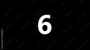 Flat design countdown from 10 to 0 on a transparent background.