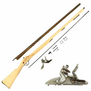 Original British East India Company P-1771 Brown Bess Flintlock Parts Set- Nepalese Gurkha Marked Lock