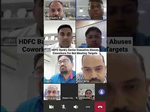 HDFC Viral Video: Bank's Senior Executive Abuses Coworkers For Not Meeting Targets
