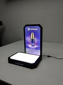 [Hot Item] Advertising OEM LED Acrylic Skincare Display PMMA Cosmetic Counter Top Display