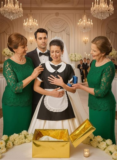 Bei der Hochzeit meiner Tochter überreichte ihre Schwiegermutter ihr ein Geschenk. Als meine Tochter die Schachtel öffnete, entdeckte sie darin eine Hausarbeitsuniform. Mein Schwiegersohn lächelte und sagte: „Genau das, was du zu Hause brauchen wirst.“ Die Augen meiner Tochter füllten sich mit Tränen, und sie begann zu zittern. Leise erhob ich mich von meinem Platz und sagte: „Dann schauen wir mal, welches Geschenk ich für dich habe.“ Als meine Tochter meine Schachtel öffnete, waren die Gesichte