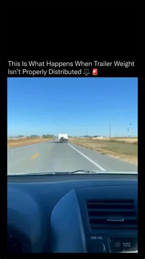 Dvault on Instagram: "This Is Why Trailer Weight Distribution Is Life Or Death ⚖️ ​Watch what happens when you ignore the 60/40 rule! This terrifying footage shows a trailer losing control due to poor weight distribution, eventually fishtailing and flipping off the road. When towing, always place 60% of your cargo weight toward the front (tongue side) to prevent dangerous swaying at high speeds. This video is a critical reminder for anyone hitting the road with a trailer—staying safe starts befo