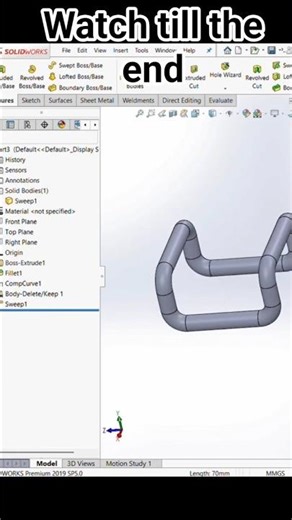 SolidWorks sweep and compcurve techniques #3ddesign #tutorial