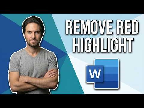 How To Remove Red Highlight In Microsoft Word (Easy Guide)