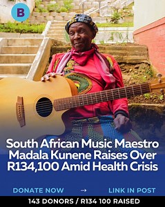 Dr. Madala Kunene, esteemed South African musician, is confronting a severe health crisis, hindering his work and tour commitments. With critical medical needs and an eight-month surgery wait ahead, the community is rallying to expedite his treatment at a private facility. Known for his profound musical impact, Madala's supporters have launched a campaign to raise funds and ensure he receives the care necessary to continue sharing his gifts with the world. View his BackaBuddy campaign here: http