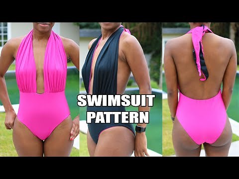 DIY ruched one piece swimsuit pattern | GIGI PATTERNS | DIY seamless and reversible bikini