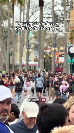 How long is the line for Rock’n Roller Coaster? Consider Sunset BLVD the line 😅 #hollywoodstudios #disneyworld #disneyparks #disneyadult #aerosmith