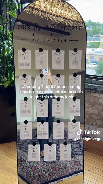 DIY Arch Mirror Seating Chart for 2024 Weddings