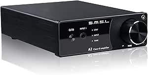 VMV SMSL A2 HiFi Audio Stereo Receiver Class D Digital Amplifier with Subwoofer 40Wx2 Black