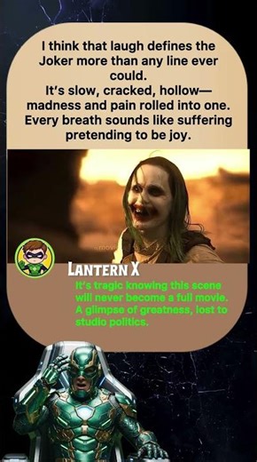 I think that laugh defines the Joker more than any line ever could.