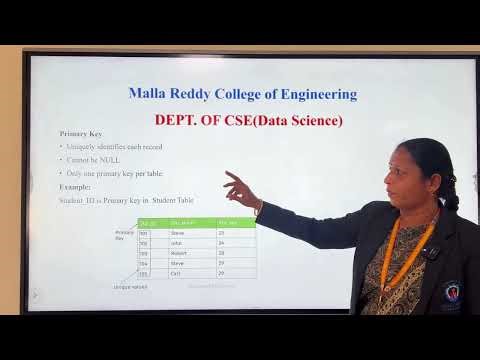 DBMS Lec 2 | Keys in DBMS | Mrs. V Kayalvizhi | CSE(Data Science)