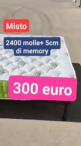 👶È nato "MISTO" il Materasso che unisce la rigidità delle molle al Confort del Memory 💚Materasso Matrimoniale con 5cm di MEMORY 2400 molle Insacchettate ➡️Rivestimento all'ALOE VERA ☘️☘️☘️☘️Dalle foglie della pianta si estrae con lavoro manuale un succo denso, concentrato, della consistenza di un gel, il cui fitocomplesso contiene numerosissimi principi attivi dalle proprietà immunostimolanti, antinfiammatorie, depurative, nutrienti, remineralizzanti. 🚛Lo consegniamo a Domicilio in tutta Ital