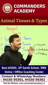 Animal Tissues and Types | Types of Animal Tissues | GK Question and Answers for Sainik School Exam