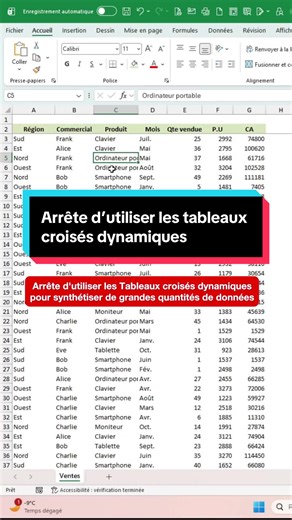 La nouvelle façon de créer des tableaux croisés dynamiques 📗 Ton Guide offert : 52 raccourcis pour aller plus vite (lien dans ma bio)