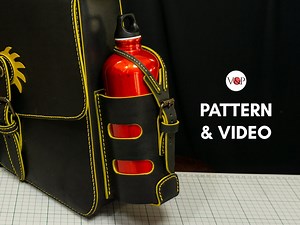 Fuel Bottle Holder Pattern, Biker Accessories, Leather DIY, Motorcycle Tool Bag, Video Instructions - Etsy
