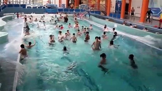 New wave machine in action at Ponds Forge