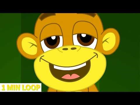 🎶 [2 MIN LOOP] Five Little Monkeys Remix 🐒🎧 Silly Jumping with Fun Sound Effects @MonkeyRhymesHub