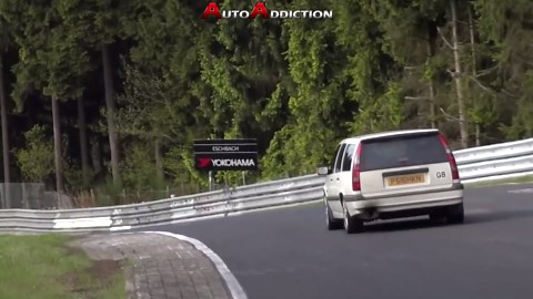 High speed driving brings flames from exhaust Nürburgring