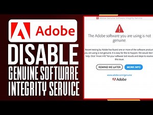 How To Disable Adobe Genuine Software Integrity Service 2025 (Fast & Easy!)