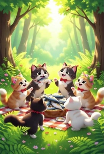 Cats' Fishy Picnic & SECRET Frog Photographer! 📸🐱