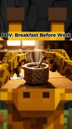 POV Breakfast Before Work #shorts #pov #minecraft #minecraftshorts #minecraftpov