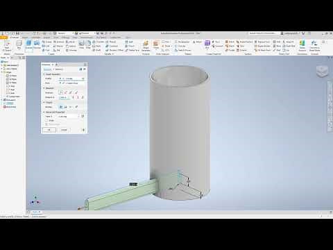 Inventor Create Cylindrical Shell