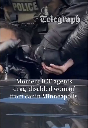 🚨 A woman was dragged from her car and had her windows smashed in the latest clash with immigration and customs enforcement (ICE) agents in Minneapolis. The unidentified woman was asked to move by ICE agents after driving onto a blocked-off street, but refused, telling them she was disabled and needed to get to a doctors appointment. She was said to have been interfering with ICE agents who were carrying out a raid on a property just a few minutes’ walk from where Renee Good was shot dead on Ja