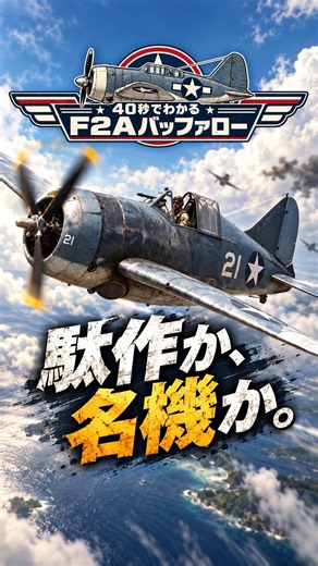 40秒でわかるF2Aバッファロー｜“駄作”なのにフィンランドでは名機になった戦闘機