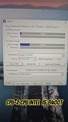 Cpu-z cpu intel i5 8400t