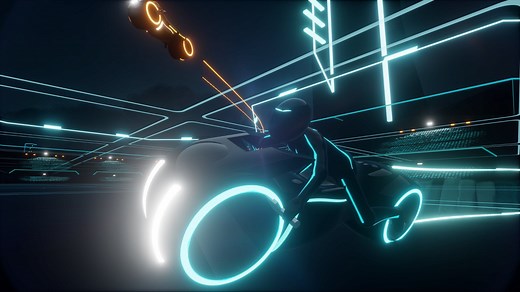 Dreams Tron light cycle game turns a 5-minute scene into a full action racing experience