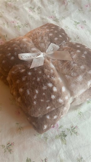 Doe Print Blanket for Coquette Bedroom Decor