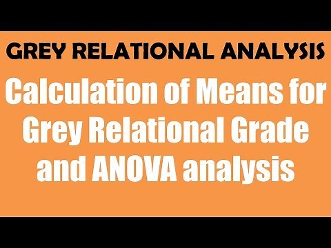 How to Calculate the Means of Grey Relational Grade and ANOVA for GRG #MCDM #GRA