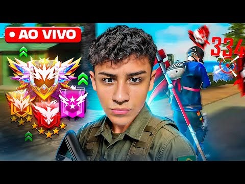 FREE FIRE AO VIVO - JOGANDO COM INSCRITOS ! RUMO AO DESAFIANTE BR RANK ? TOP 1 CARAPINA DA BAHIA !🥶