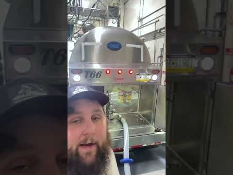Milk Tanker truck Driver takes you inside a delivery at a dairy | Trucking Vlog 2304 | HD 1080p