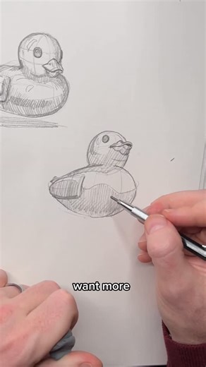 Sean Anetsberger | Artist | Art & Creativity Coach on Instagram: "Comment DRILLS and I’ll send you info for the Drawing Drills course. Start with simple shapes. Circles. Eggs. Center lines. When you use cross contour lines to understand form, drawing from imagination stops feeling intimidating and starts feeling playful. A rubber duck might seem silly, but simplifying forms and modifying them is how you train real visual thinking. Drawing Drills is built around exercises like this to help you: •