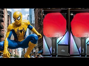 Red Spiderman table tennis training preparation Spin long pips filled and empty balls at Melassi TTC