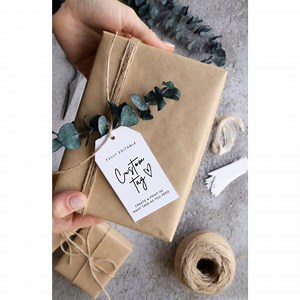 Editable Mini Custom Business Hang Tags Canva Template Calligraphy Minimalist Tag Business Tag Wedding Tag Modern Tag 2x3.5 - Etsy UK