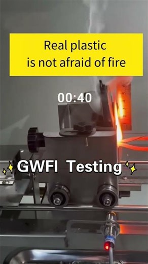 Wow！When plastic is fire resistant！Our red phosphorus flame-retardant nylon passed the test#plastic