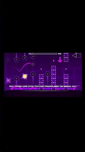 Taking coin paths you thought were normal #dash #gd #geometrydash #coin
