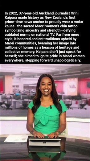 Orini Kaipara's Chin tattoo inspires Maori Women Worldwide #viral #shorts