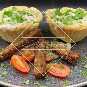 Hjemmelavede tarteletter med høns i asparges - En airfryer opskrift