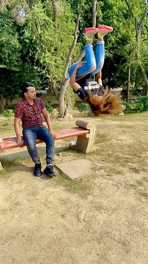 5.2M views · 70K reactions | Aap show off mat karna #reelsfb #action #stunts #parkour #gymnastics #backflip #couplegoals #acrobatics | Hoshiyar Singh | Facebook