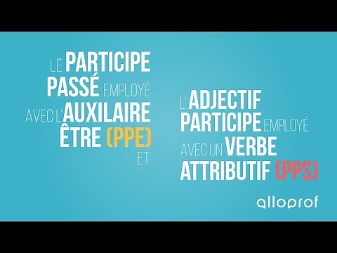 Le participe passé employé avec être et adjectif participe | Français | Alloprof