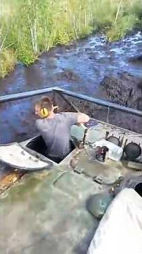 Riding an MTLB all-terrain vehicle in a swamp #allterrain #mtlb #swamp #shorts