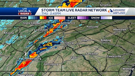 3 PM RADAR UPDATE A line of heavy rain and thunderstorms is beginning to develop and move into parts of the Susquehanna Valley, west of Harrisburg. This line will continue to move eastward over the next few hours. Stay tuned for more updates. #PAwx https://www.wgal.com/weather | WGAL News Channel 8 Susquehanna Valley, Pa.