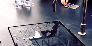 Offmat kitchen concept has an invisible sink