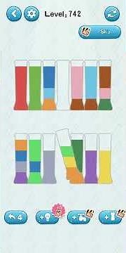 water sort puzzle game level 742 Numpuz android ios games funny gaming