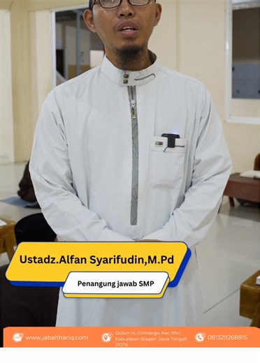 SHOLAT MALAM DAN MENGHAFAL AL-QUR’AN DI MALAM SUNYI Mengikuti Teladan Nabi ﷺ Saat dunia terlelap, kami memilih bangun. Sujud, doa, dan ayat-ayat suci menjadi teman di sepertiga malam. Inilah jejak Rasulullah ﷺ. Mendekat pada Allah saat sunyi. 🤍 Pondok Pesantren Tahfidz Al-Quran Jabal Thariq Sragen Mewujudkan Generasi yang Berakhlaqul Karimah, Cinta Al-Qur’an dan Sunnah – Pendidikan Berbasis Al-Qur’an dan Akhlak. HUBUNGI KAMI Alamat : Jl Kartini Girimargo RT.18 Kec. Miri, Kab Sragen – Jawa Tenga