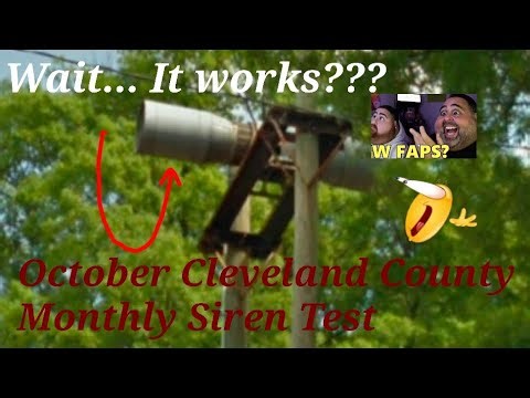 October Cleveland County Monthly Siren Test, Kings Mountain, NC