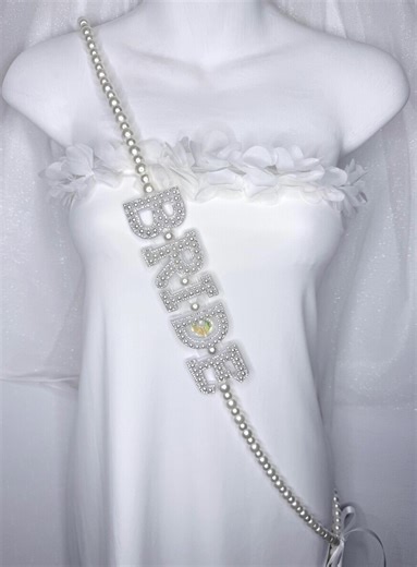 Bride Sash Beaded - Etsy